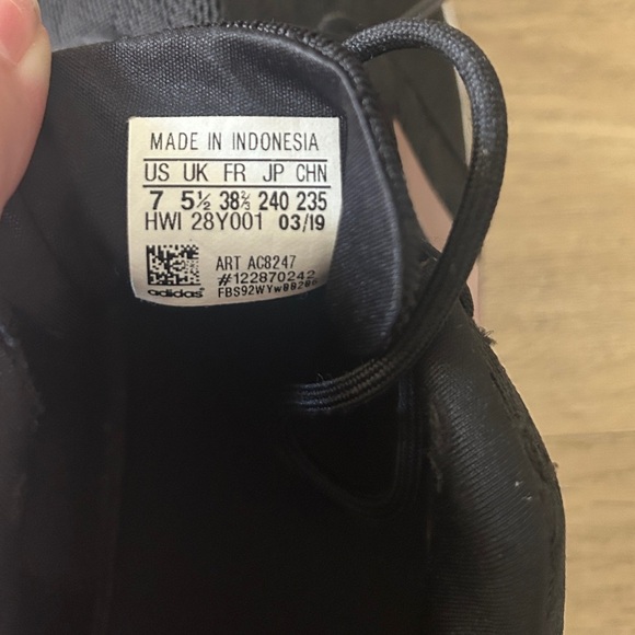 Adidas Cloudfoam Black & Rose Gold Sneakers – Women’s Size 7, Lace – EUC - Picture 8 of 10